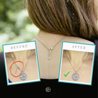See the before and after with NecklaceStay! Clasps stay in the back and style in the front